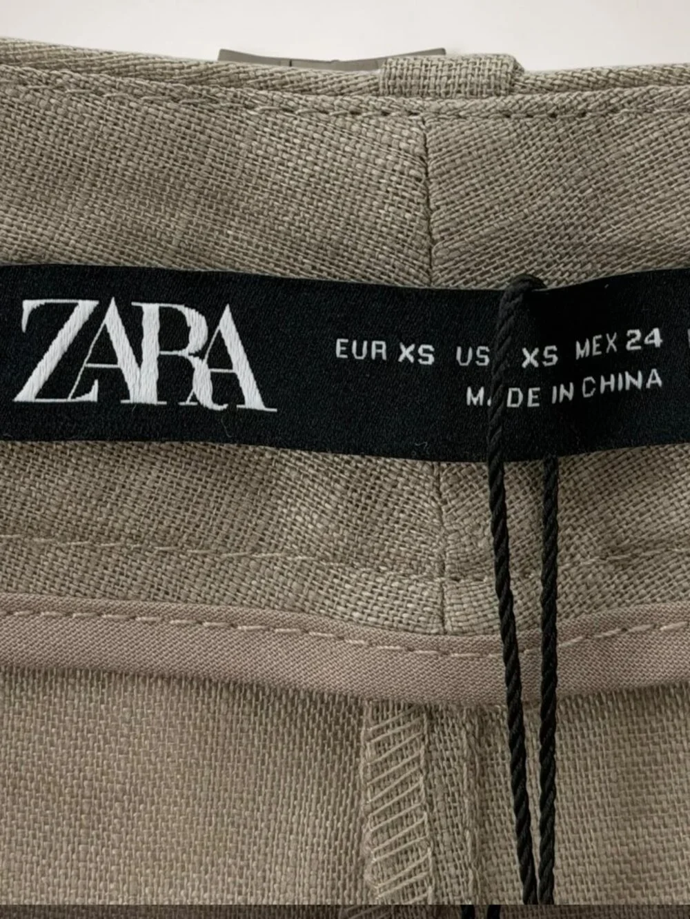 NWT Zara 100%‎ Linen Straight-Leg Pants